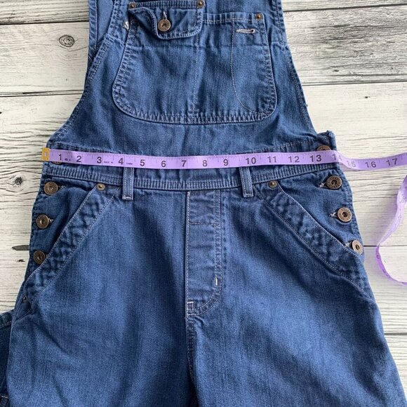 Vintage 90s Y2K Silver Jeans Denim Bib Overalls - Picture 13 of 16